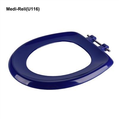 Ghế vệ sinh tròn màu xanh